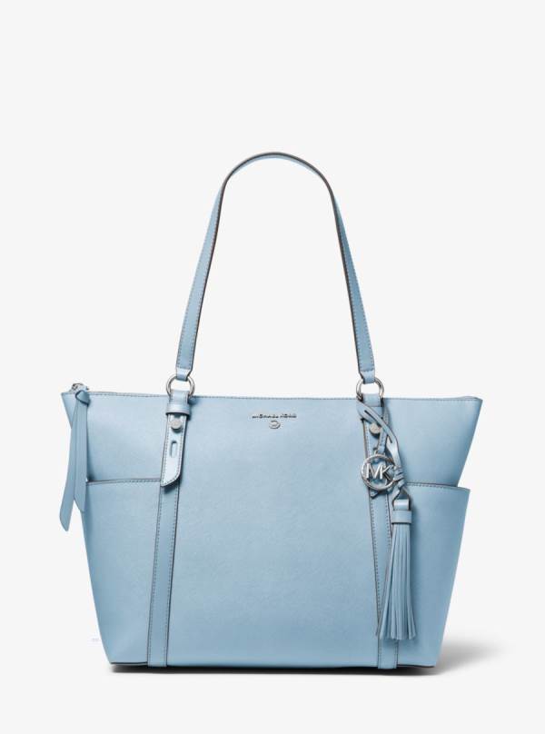 Damske Prenosná Taška Michael Kors Sullivan Large Saffiano Leather Top-Zip Námornícka Modrá - Kabelky Michael Kors Slevy | QJMPS-4926